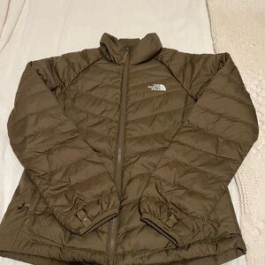 The North Face Women's Olive Green Quilted Puffer Jacket